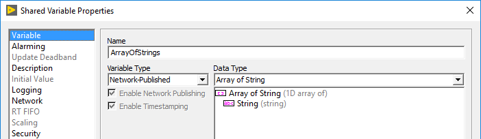 the network-shared variable