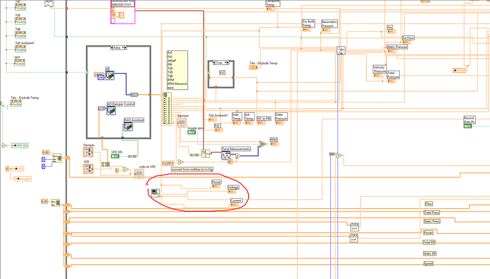 Read Magtrol VI and current/voltage/power variables