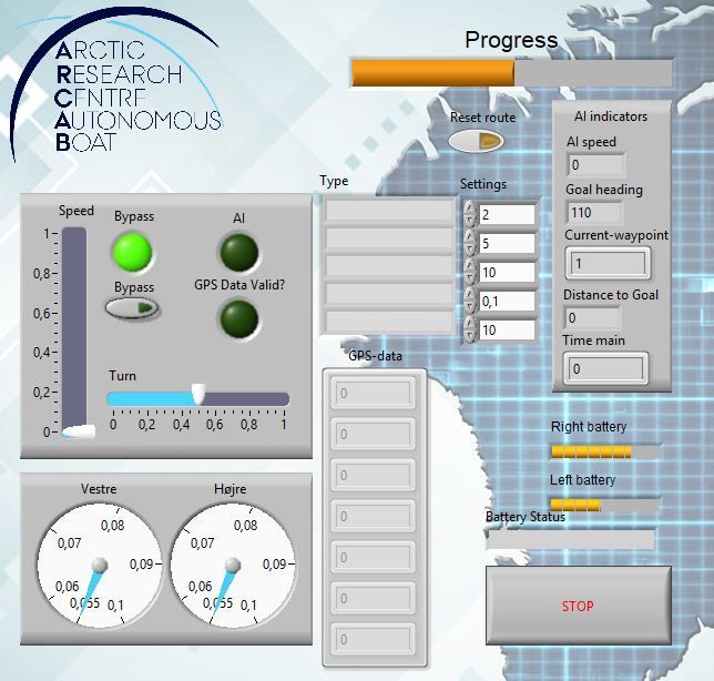 The user interface of ARCAB