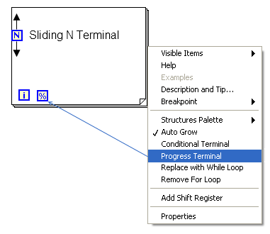 Sliding N Terminal on FOR Loop and/or Progress Terminal - NI Community