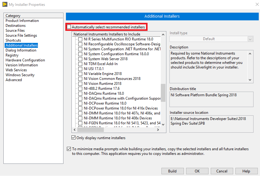 Labview Ask For Unused Drivers While Creating Installer Ni Community 3760