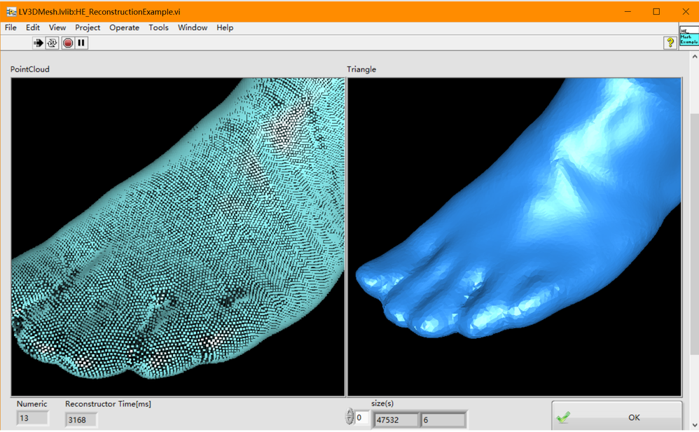 Point cloud reconstruction and filling