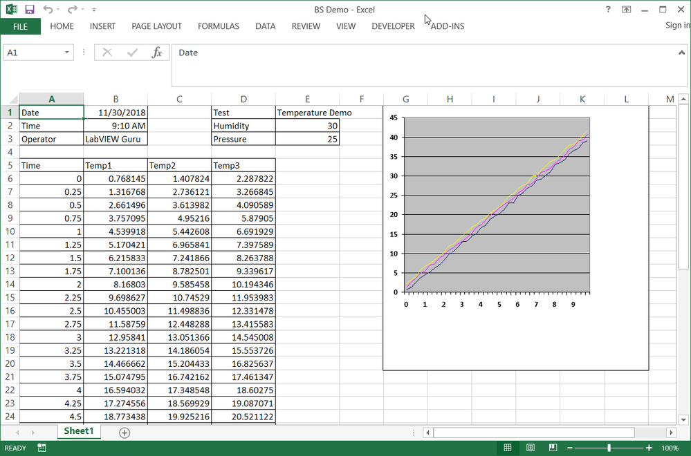 Output of Revised "Generate Excel Report"