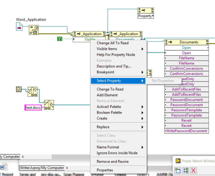 Open an MS Word Document via activex in LabVIEW using Word 2016 - NI  Community