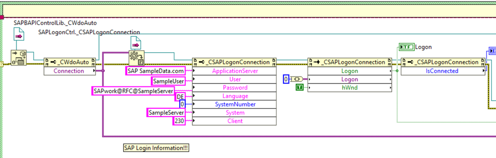 SAP Connection Information