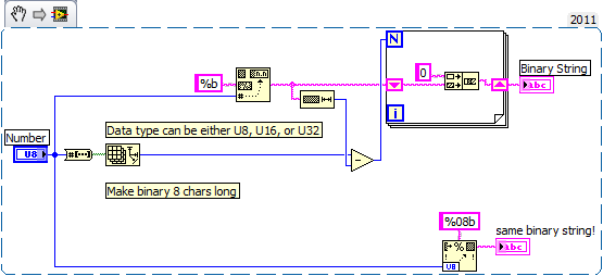 How to convert decimal to binary in Labview - NI Community