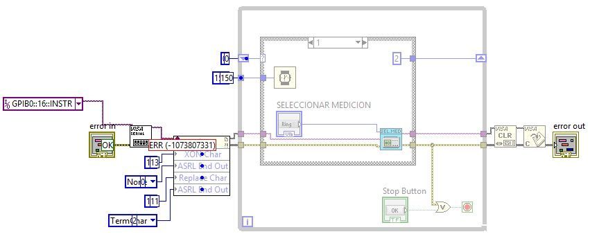 Conectandolo a GPIB marca error