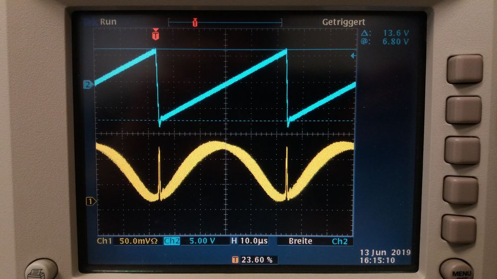 Sawtooth generation with DAQmx & Receiver Signal