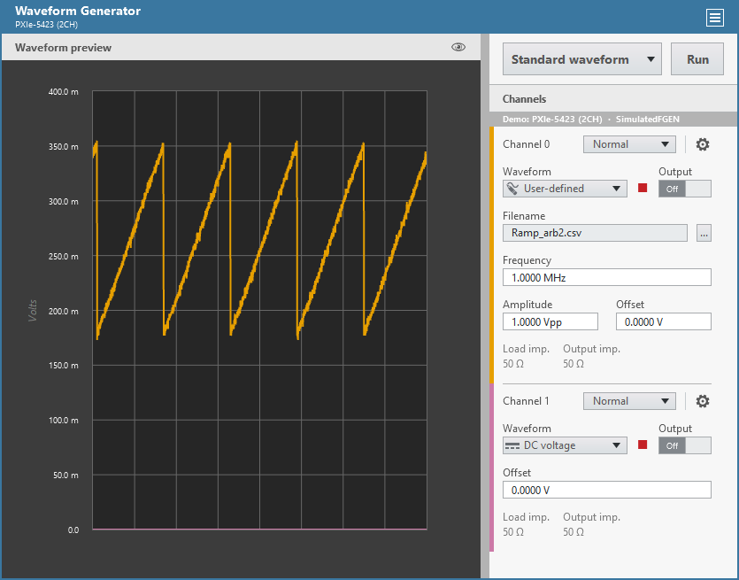 User defined waveform