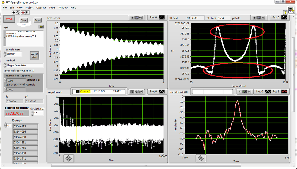 fequency detected by Extract single Tone Information