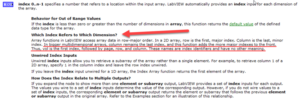 From Detailed Help, Index Array