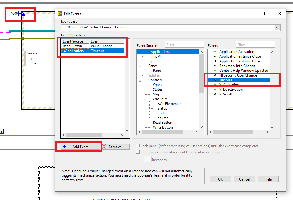 Adding a timeout case