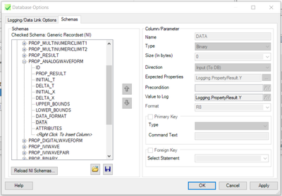 Waveform Setting to Log