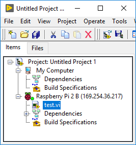 LabView 2019 with Raspberry Pi3B