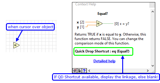 Expected Context Help Window Behavior