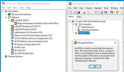 Raspberry Pi Project with LabVIEW 2020 Professional