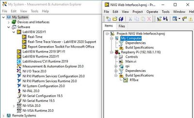 LabVIEW 2020 Professional with LabVIEW RT 2020 and Raspberry Pi Project