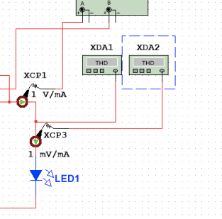XDA1 is intended to measure THDv and XDA2 to measure THDi