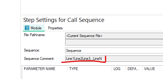 Fig. 2. How multiline comment is displayed in Sequence step