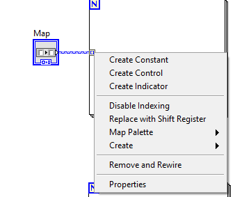 Right clicking a map auto-indexing tunnel