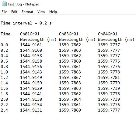 Display read logged data file to graph with timestamp of logged data ...