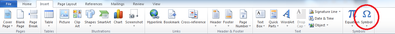 Microsoft Word 2010 Insert Toolbar With Symbols Group - Symbol Subgroup In Red Circle.png