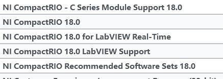 NI compactRIO Driver support of Labview 2018 is missing - NI Community