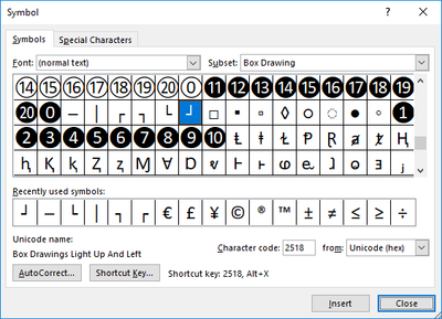 Microsoft Word 2013 Insert Symbol Dialog Box.PNG