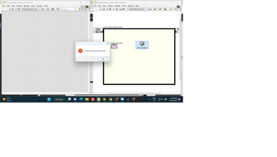 Message showing unknown error has occurred during place the daq assist in block diagram