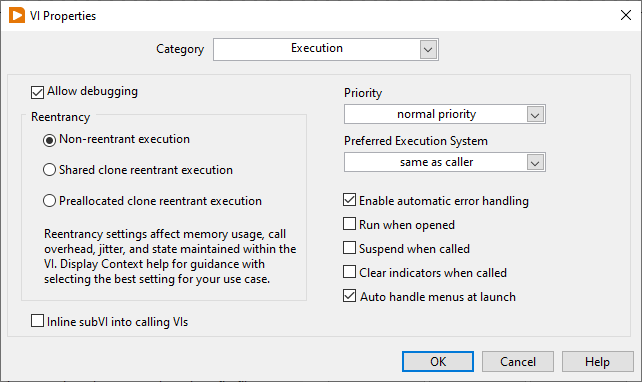 SubVI - Execute Properties