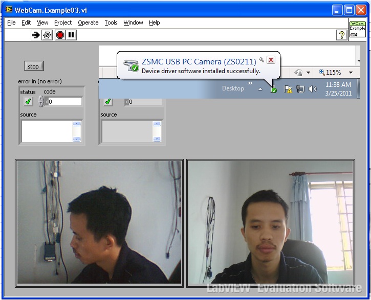 Webcam Interface with LabVIEW (ViMicro USB Camera) - NI Community