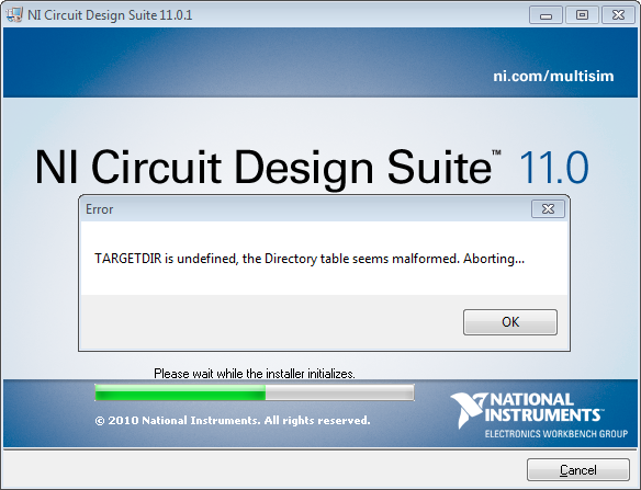 Solved: Can't Install either Multisim or Labview any version, always get  same error. - NI Community