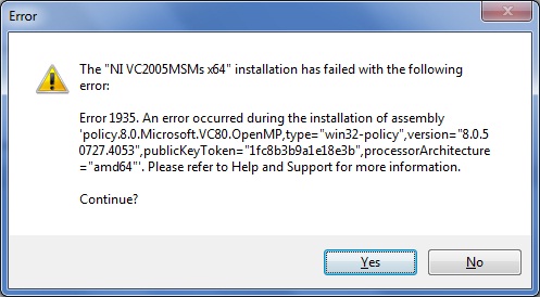 Solved: NI-488.2 failed installation on 64bit platform - NI Community