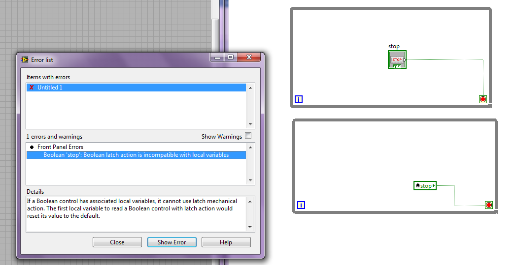 Problem with the while loop stop ! - NI Community