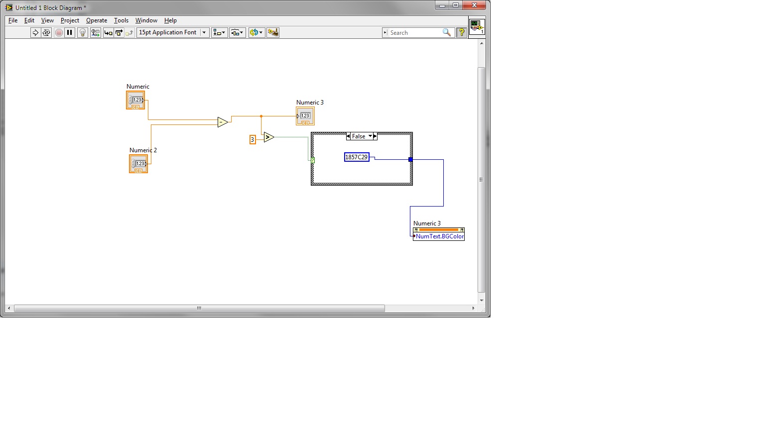 Trying to change bg color block diagram