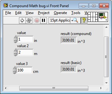 Labview 2012 compound arithmetic function breaks VI using units - NI ...