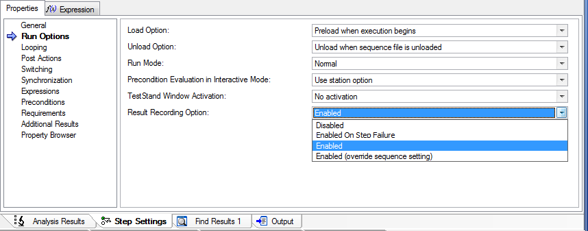 TestStand Idea Exchange - Enable Result Recording On Step Failure.png